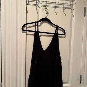 Black Sleeveless V-Neck Jumpsuit